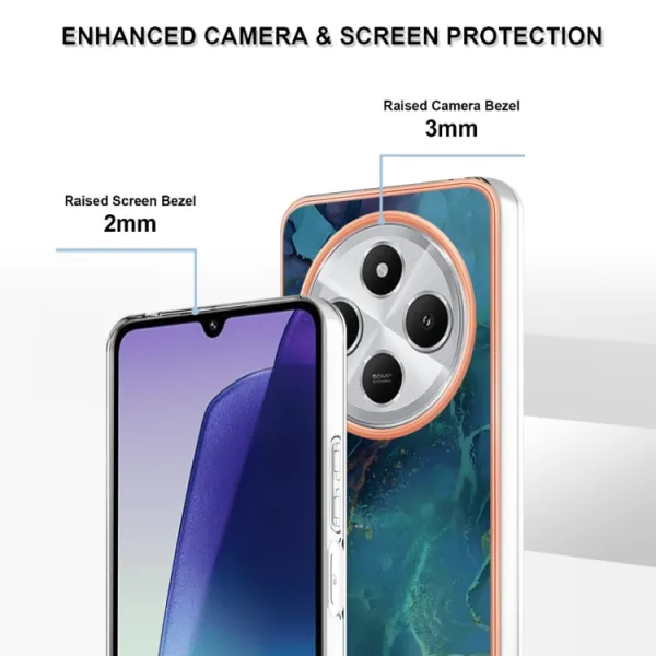 IMD MARBLE Ochranný kryt pre Xiaomi Redmi 14C / Poco C75 GREEN