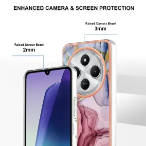 IMD MARBLE Ochranný kryt pre Xiaomi Redmi 14C / Poco C75 ROSE RED