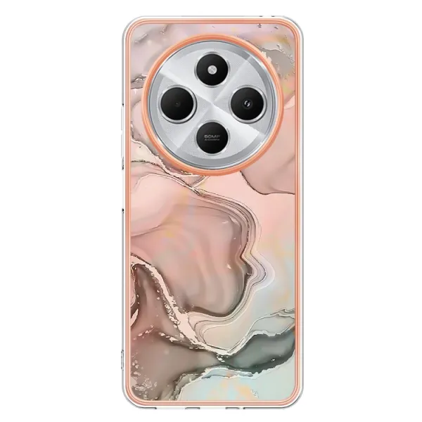 IMD MARBLE Ochranný kryt pre Xiaomi Redmi 14C / Poco C75 ROSE GOLD