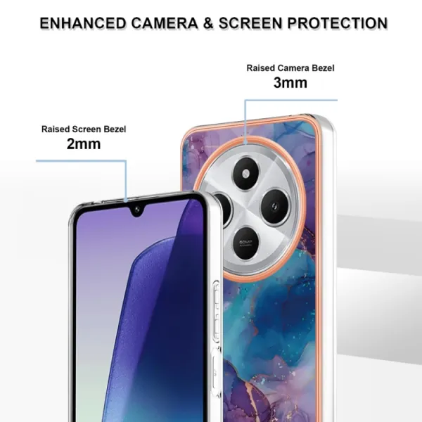 IMD MARBLE Ochranný kryt pre Xiaomi Redmi 14C / Poco C75 PURPLE