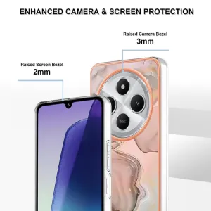 IMD MARBLE Ochranný kryt pre Xiaomi Redmi 14C / Poco C75 ROSE GOLD