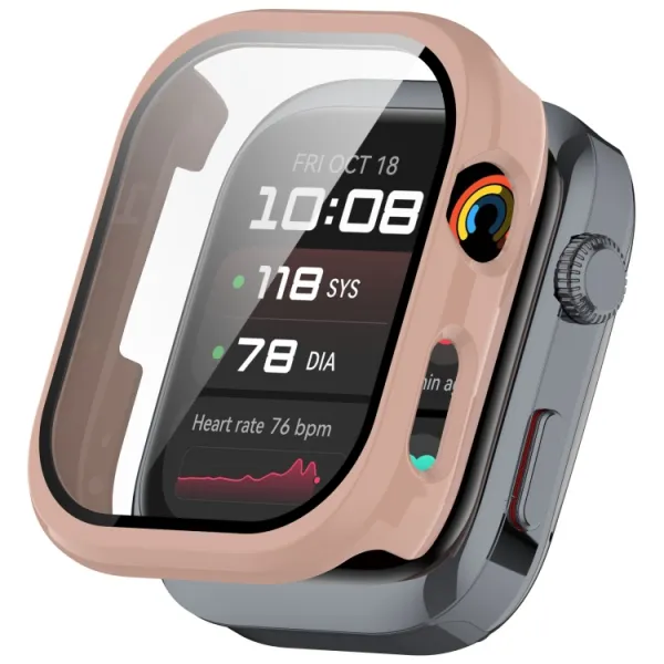 PC FULL COVER Plastový kryt so sklom pre Huawei Watch D2 ružový