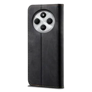 DENIM Peňaženkový kryt pre Xiaomi Redmi 14C / Poco C75 čierny