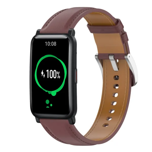 LEATHER Kožený remienok pre Honor Watch ES tmavohnedý