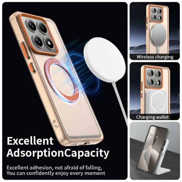 CANDY MAGSAFE Ochranný obal pre Xiaomi 14T oranžový