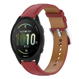LEATHER Kožený remienok pre Garmin Forerunner 165 červený
