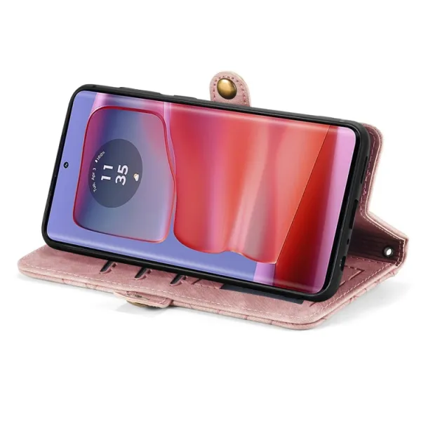 GEOM Peňaženkové puzdro pre Motorola Moto G75 5G ružové