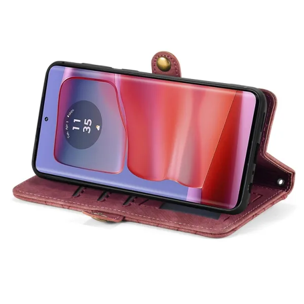 GEOM Peňaženkové puzdro pre Motorola Moto G75 5G červené