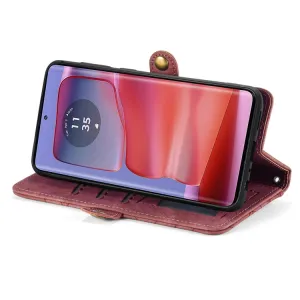 GEOM Peňaženkové puzdro pre Motorola Moto G75 5G červené