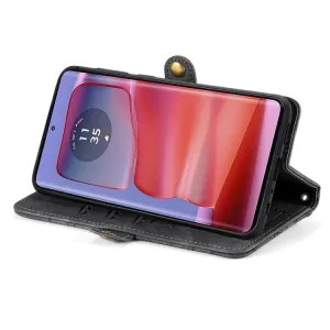 GEOM Peňaženkové puzdro pre Motorola Moto G75 5G čierne