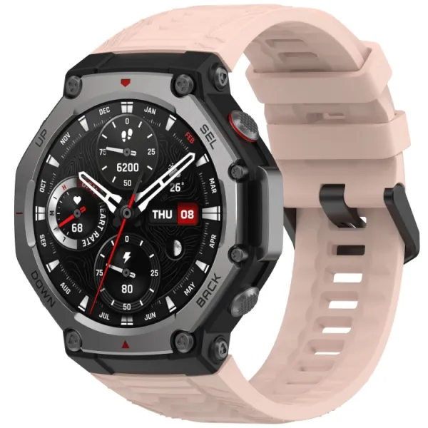SILICONE Vymeniteľný remienok pre Amazfit T-Rex 3 ružový