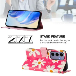 ART Peňaženkový kryt pre Samsung Galaxy S24 5G PINK DAISY