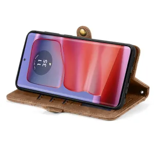 GEOM Peňaženkové puzdro pre Motorola Moto G75 5G hnedé