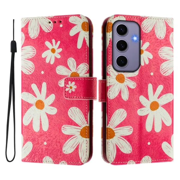 ART Peňaženkový kryt pre Samsung Galaxy S24 5G PINK DAISY