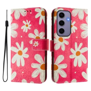 ART Peňaženkový kryt pre Samsung Galaxy S24 5G PINK DAISY