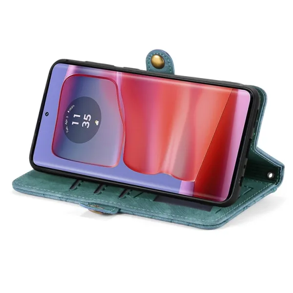 GEOM Peňaženkové puzdro pre Motorola Moto G75 5G zelené