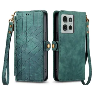 GEOM Peňaženkové puzdro pre Motorola Moto G75 5G zelené