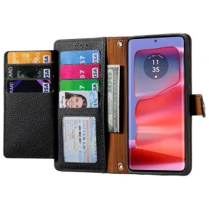 HEART Peňaženkové puzdro pre Motorola Moto G75 5G čierne