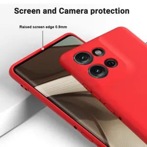 RUBBER Ochranný obal pre Motorola Moto G75 5G červený