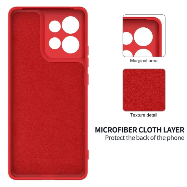 RUBBER Ochranný obal pre Motorola Moto G75 5G červený