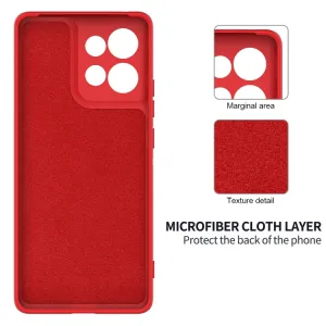 RUBBER Ochranný obal pre Motorola Moto G75 5G červený