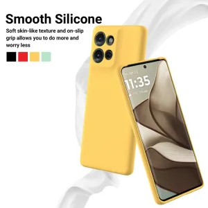RUBBER Ochranný obal pre Motorola Moto G75 5G žltý