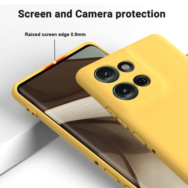 RUBBER Ochranný obal pre Motorola Moto G75 5G žltý