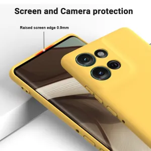 RUBBER Ochranný obal pre Motorola Moto G75 5G žltý