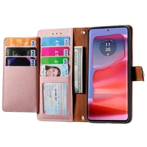 HEART Peňaženkové puzdro pre Motorola Moto G75 5G ružové
