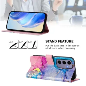 ART Peňaženkový kryt pre Samsung Galaxy S24 5G COLORFUL MARBLE