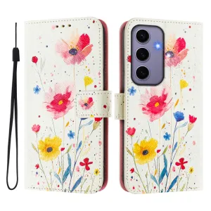 ART Peňaženkový kryt pre Samsung Galaxy S24 5G WILDFLOWERS