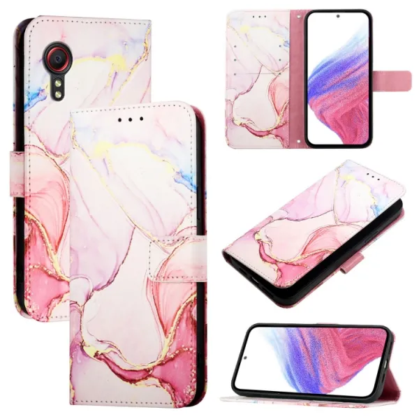 ART MARBLE Peňaženkový kryt pre Samsung Galaxy Xcover 5 ROSE GOLD