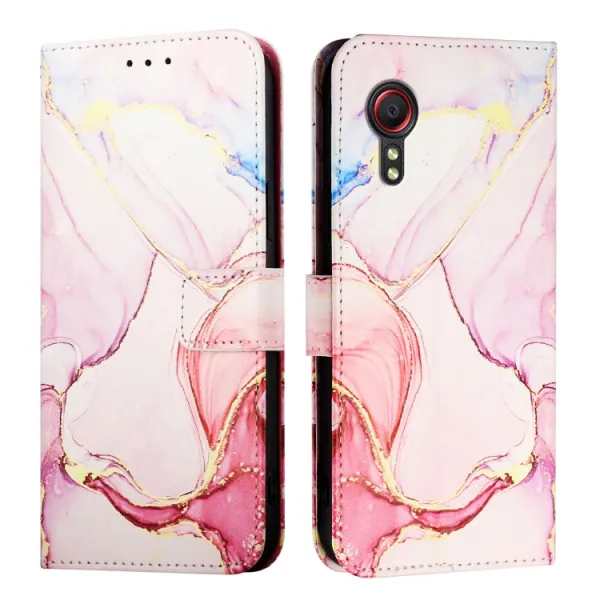 ART MARBLE Peňaženkový kryt pre Samsung Galaxy Xcover 5 ROSE GOLD