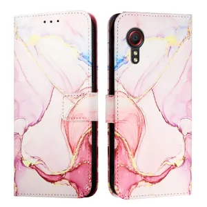 ART MARBLE Peňaženkový kryt pre Samsung Galaxy Xcover 5 ROSE GOLD