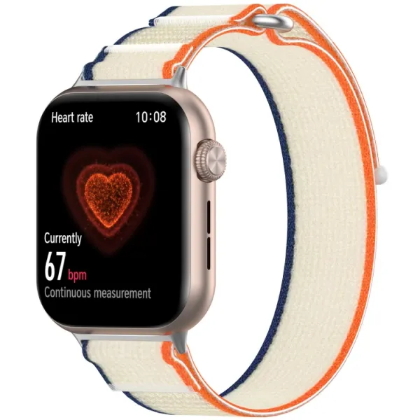 NYLON COLOR Vymeniteľný remienok pre Honor Watch 5 ORANGE CREAMY WHITE