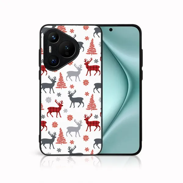 MY ART Kryt s vianočným dizajnom Huawei Pura 70 DEER (068)