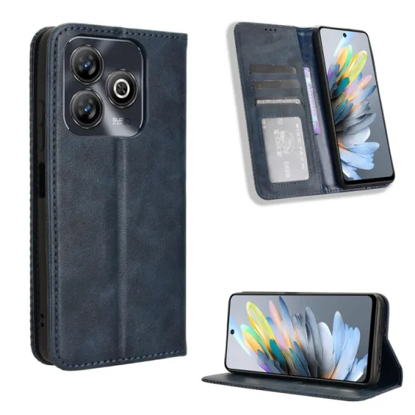 BUSINESS Peňaženkový kryt pre ZTE Blade A75 modrý