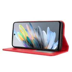 BUSINESS Peňaženkový kryt pre ZTE Blade A75 červený