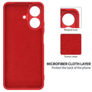 RUBBER Ochranný kryt pre Realme Note 60 červený