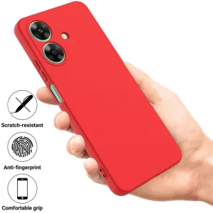 RUBBER Ochranný kryt pre Realme Note 60 červený