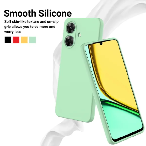 RUBBER Ochranný kryt pre Realme Note 60 zelený