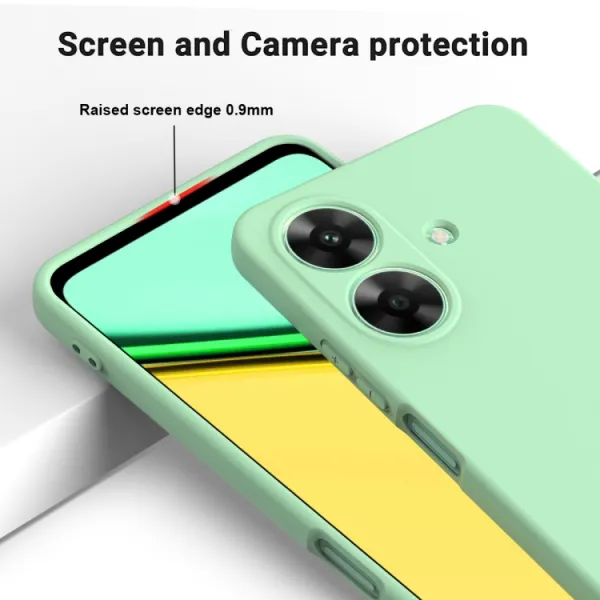 RUBBER Ochranný kryt pre Realme Note 60 zelený
