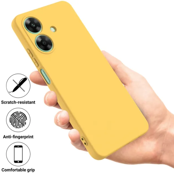 RUBBER Ochranný kryt pre Realme Note 60 žltý