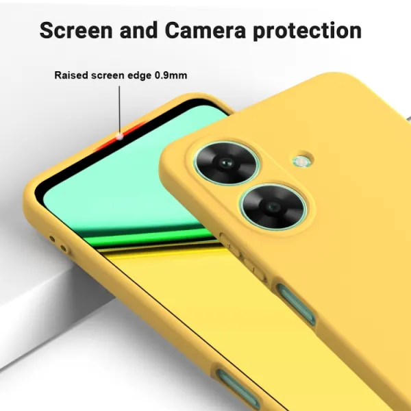 RUBBER Ochranný kryt pre Realme Note 60 žltý
