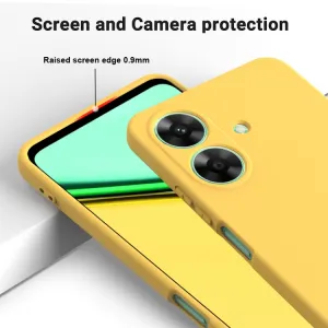 RUBBER Ochranný kryt pre Realme Note 60 žltý