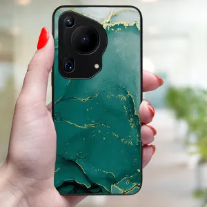 MY ART Ochranný kryt pre Huawei Pura 70 Ultra GREEN MARBLE (145)