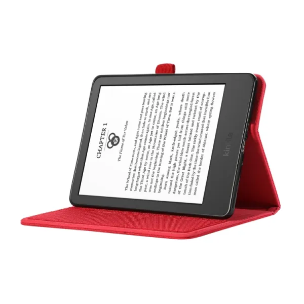 FABRIC Zaklápací kryt pre Amazon Kindle Paperwhite 5 2021 červený
