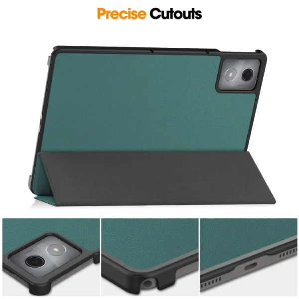 LEATHER Zaklápací kryt pre Lenovo Tab K11 Plus zelený