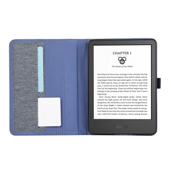 FABRIC Zaklápací kryt pre Amazon Kindle Paperwhite 5 2021 modrý