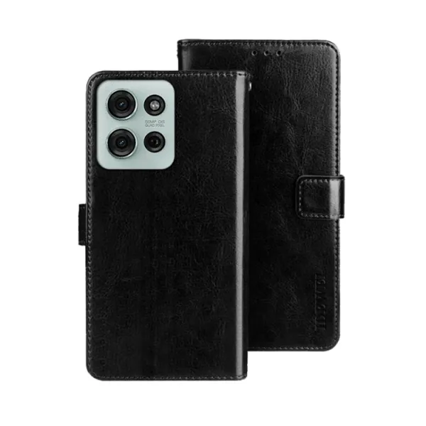 IDEWEI Peňaženkový kryt Motorola Moto G75 5G čierny